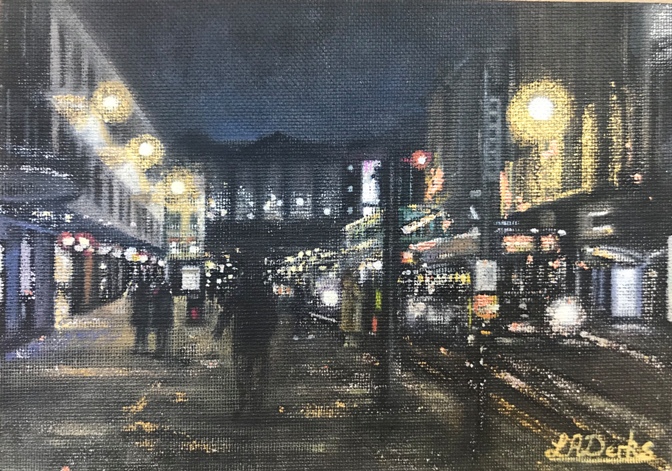 'Towards Central Station, Glasgow' by artist Lesley Anne Derks